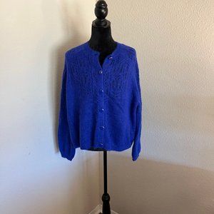 Sezane Royal Blue Cardigan